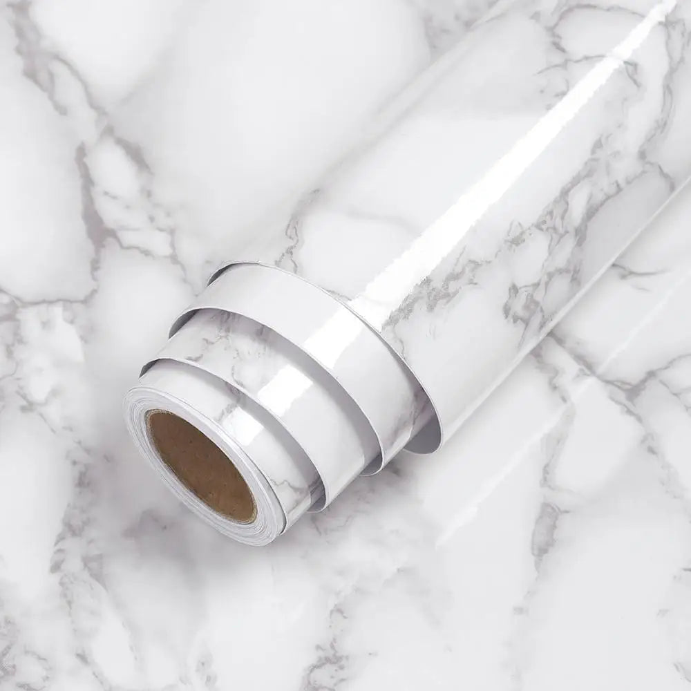 Samoprzylepna folia marmurowa 60cm. Olejoodporna tapeta do kuchni, na blat i szafki.