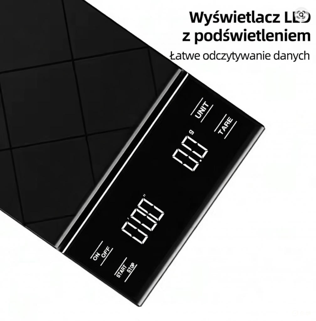 BaristaSense – Waga do Kawy z Timerem i Matą Ochronną