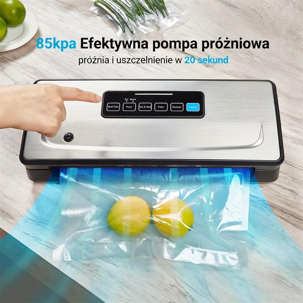 Zgrzewarka próżniowa INKBIRD. Pakowarka do żywności z trybami: suchy, wilgotny, pulsacyjny.