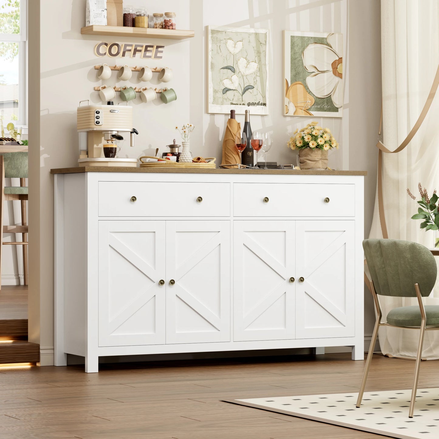 Elegancki Kredens Skandynawski.