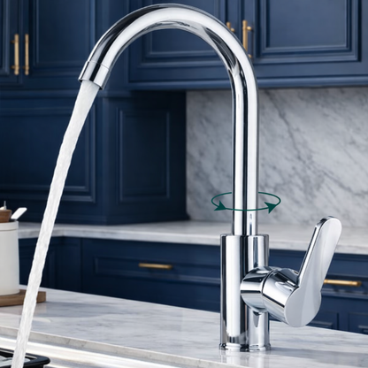 Bateria Kuchenna Czarna Stal Nierdzewna 304. Kran Zlewozmywakowy Obrotowy