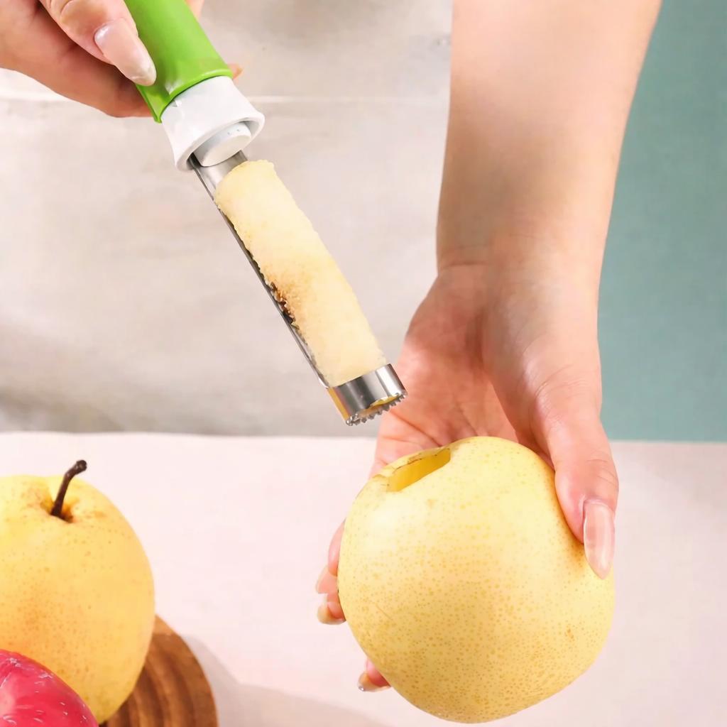 Ręczna Drylownica do Owoców. Szybki Wydrążacz Stalowy