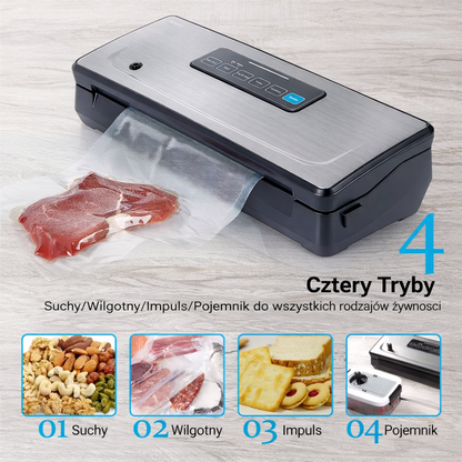 Zgrzewarka próżniowa INKBIRD. Pakowarka do żywności z trybami: suchy, wilgotny, pulsacyjny.