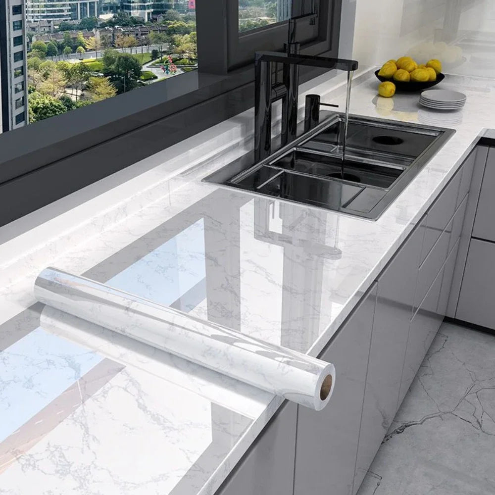 Samoprzylepna tapeta marmurowa 60/80cm. Wodoodporna okleina do kuchni i łazienki