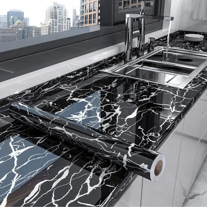 Samoprzylepna tapeta marmurowa 60/80cm. Wodoodporna okleina do kuchni i łazienki