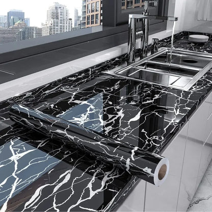 Samoprzylepna tapeta marmurowa 60/80cm. Wodoodporna okleina do kuchni i łazienki