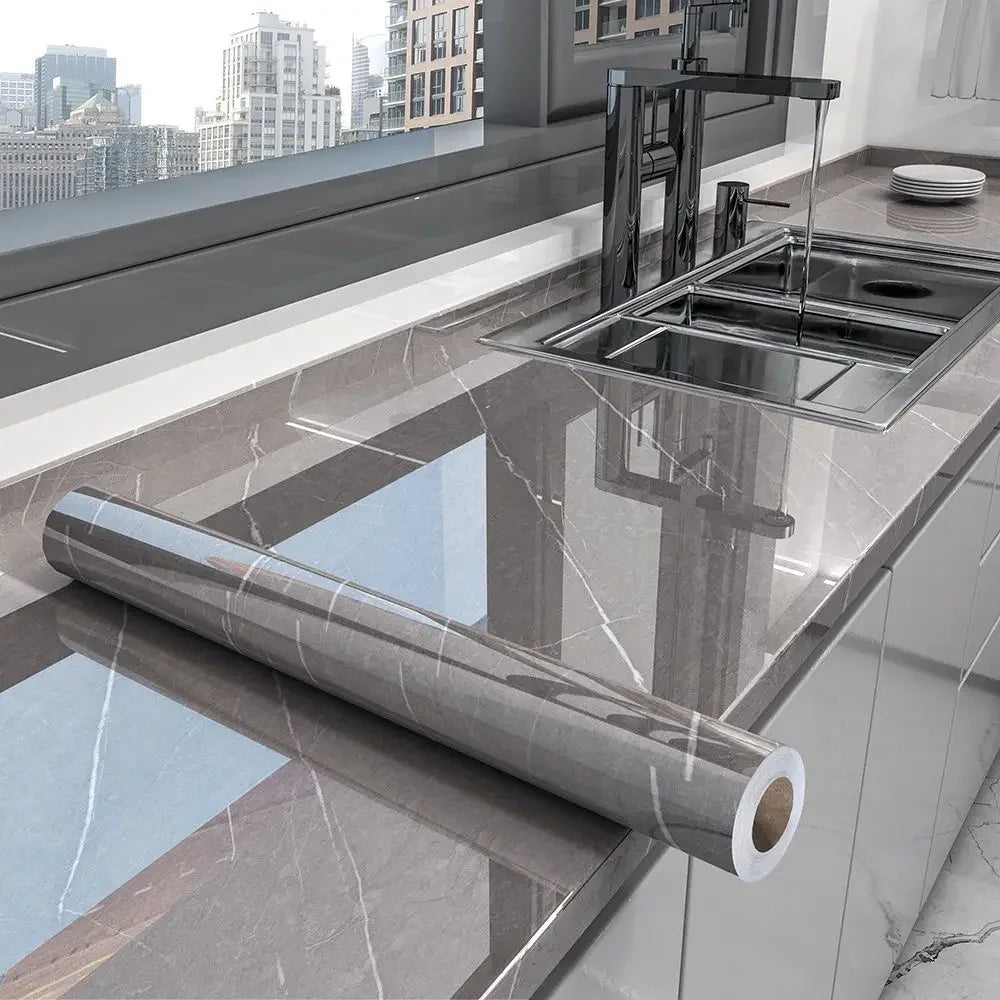 Samoprzylepna tapeta marmurowa 60/80cm. Wodoodporna okleina do kuchni i łazienki