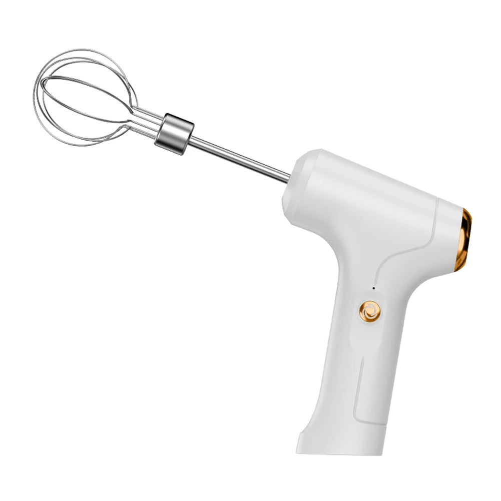 Bezprzewodowy mini mikser ręczny na USB. Elektryczna trzepaczka do jajek z regulacją prędkości.