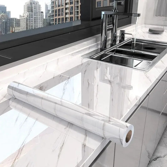 Samoprzylepna tapeta marmurowa 60/80cm. Wodoodporna okleina do kuchni i łazienki