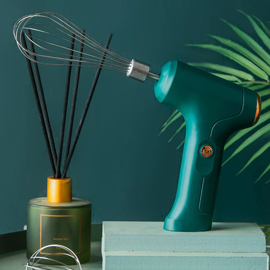 Bezprzewodowy mini mikser ręczny na USB. Elektryczna trzepaczka do jajek z regulacją prędkości.