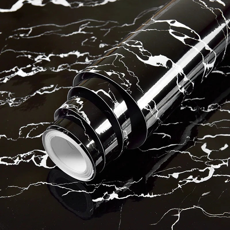 Samoprzylepna folia marmurowa 60cm. Olejoodporna tapeta do kuchni, na blat i szafki.