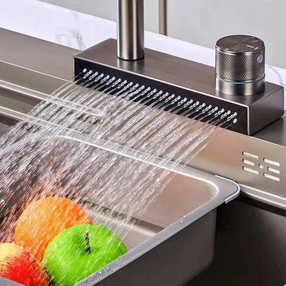 Wyciągana bateria kuchenna do zlewu i umywalki, 4 tryby