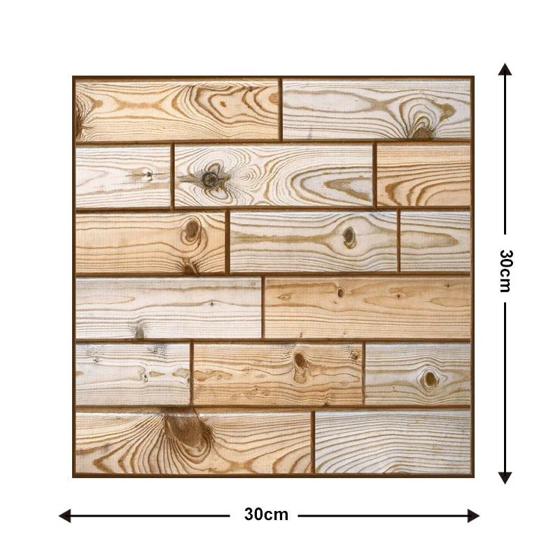 10 szt. samoprzylepnych paneli ściennych 3D PVC imitujących płytki. Wodoodporna okleina do kuchni, łazienki i na szafki.