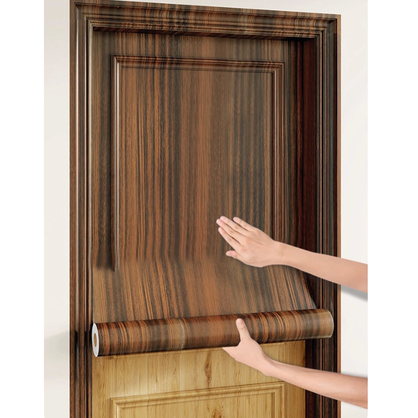 Okleina meblowa drewnopodobna 5m. Wodoodporna tapeta samoprzylepna do renowacji szaf i drzwi.