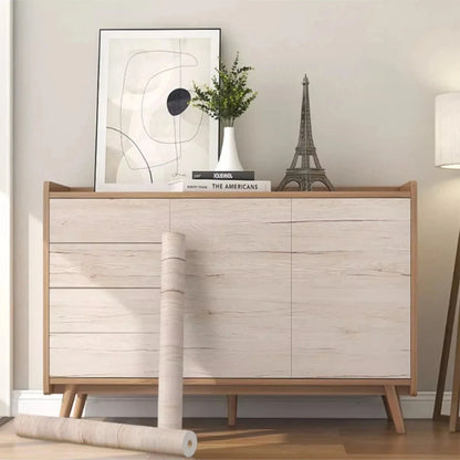 Okleina meblowa drewnopodobna 5m. Wodoodporna tapeta samoprzylepna do renowacji szaf i drzwi.