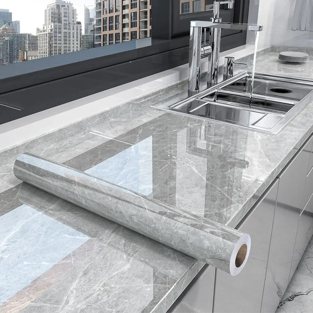 Samoprzylepna tapeta marmurowa 60/80cm. Wodoodporna okleina do kuchni i łazienki